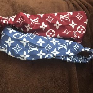 LV print hairbands